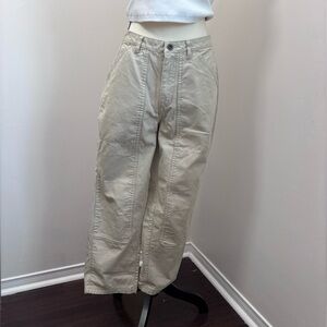 Mountain Hardwear Cream Women Work Pants Size 6/8 Flood Khakis Double Front